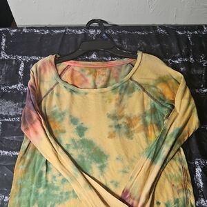 American Eagle Outfitters Multicolor Tie-Dye Long Sleeve Tee